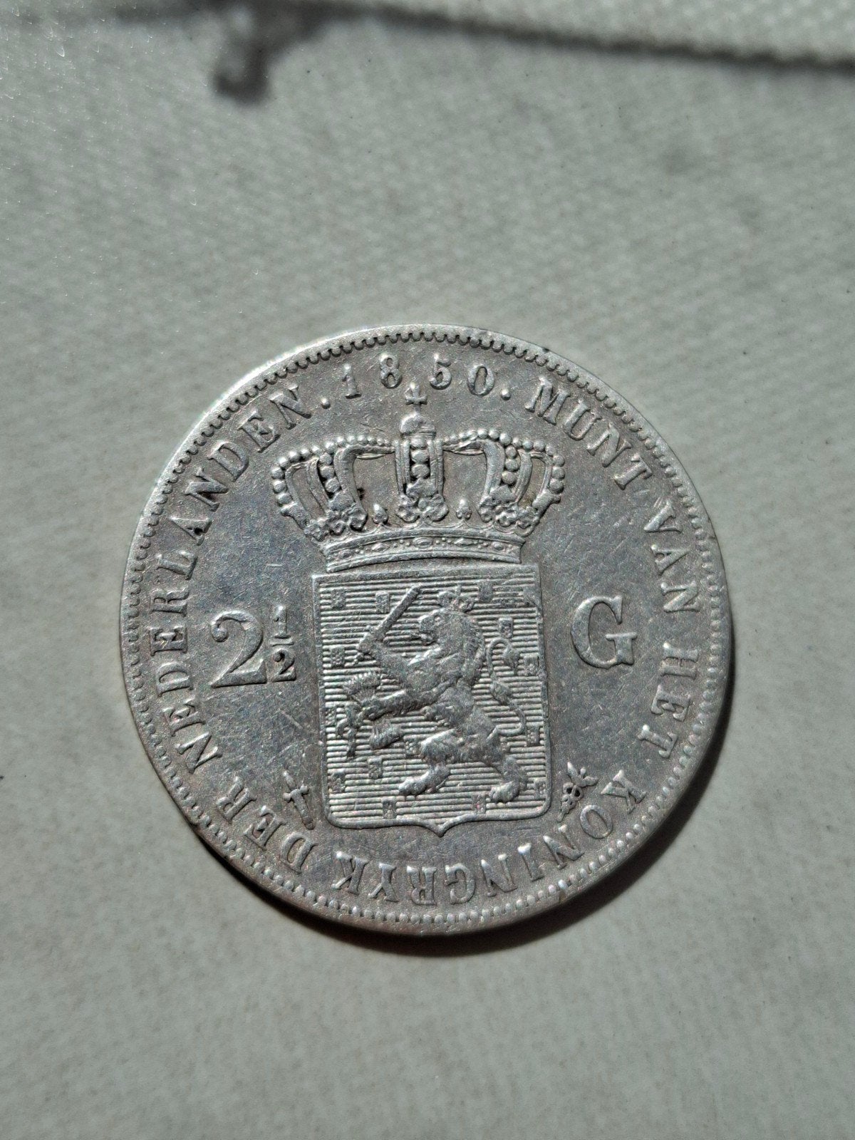 rijksdaalder 1850 willem 3 2½ gulden, Koning Willem III, Zilver, Ophalen of Verzenden, Losse munt