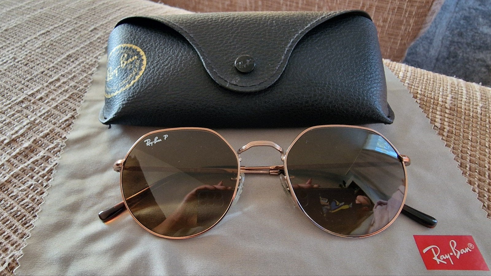 Ray-Ban Jack zonnebril - Rose bruin, zo goed als nieuw, Zonnebril, Bruin, Verzenden, Zo goed als nieuw