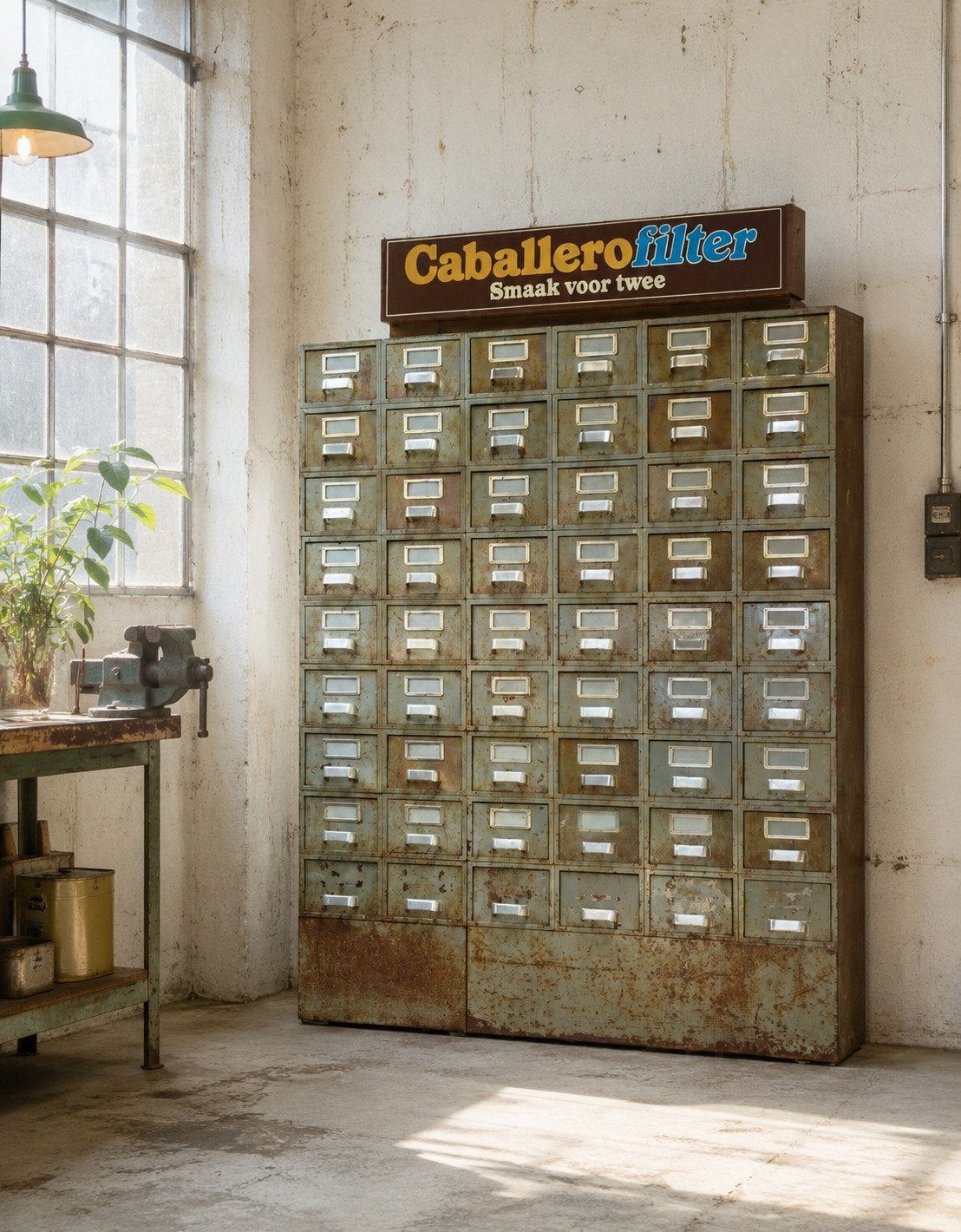 Vintage Industriële Ladekast - Archiefkast met 60 Laden, Huis en Inrichting, Ophalen