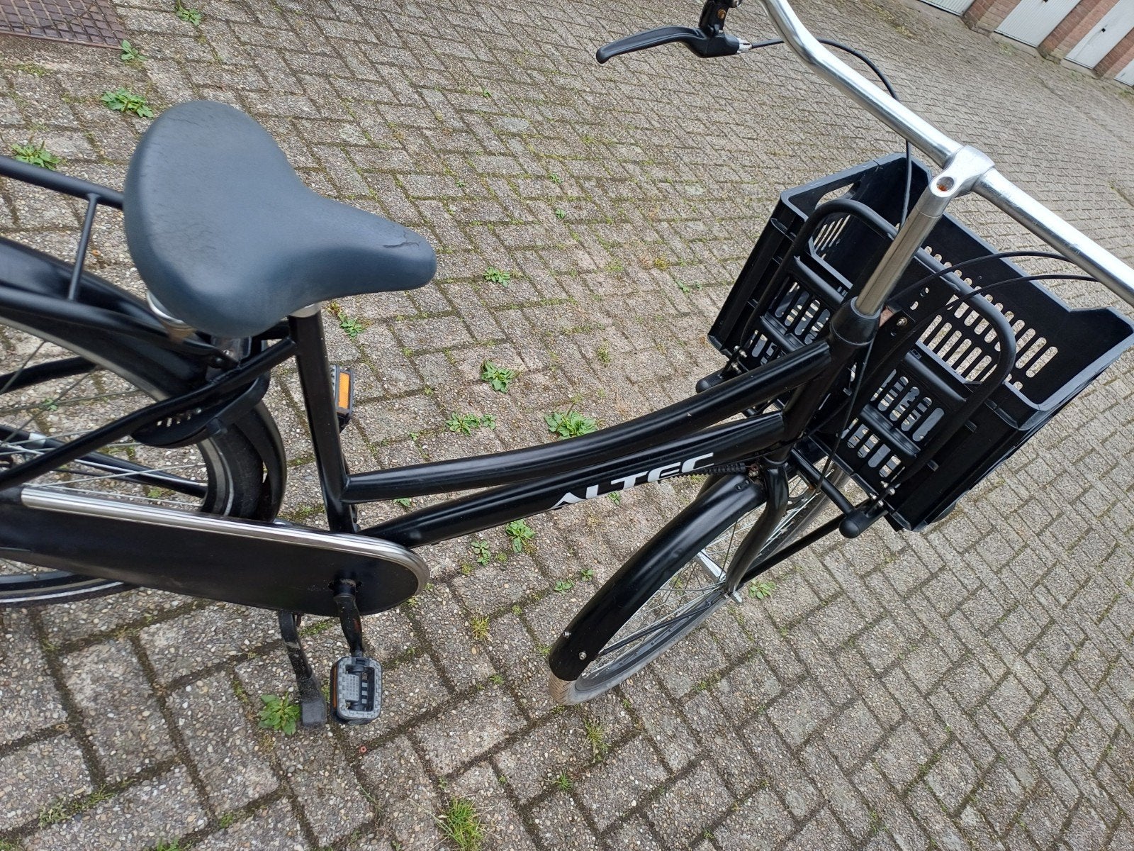 Altec omafiets met voordrager en krat, Terugtraprem, Altec, Ophalen of Verzenden, 53 tot 56 cm
