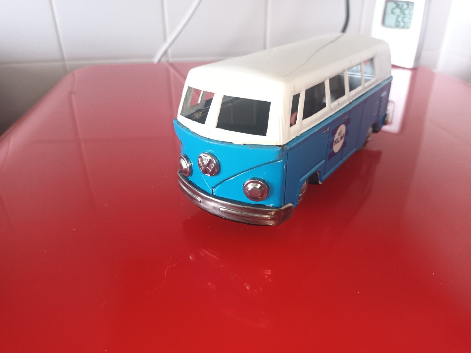 Blikken Speelgoed. klm auto. volkswagen bus. frictie. Japan, Ophalen of Verzenden