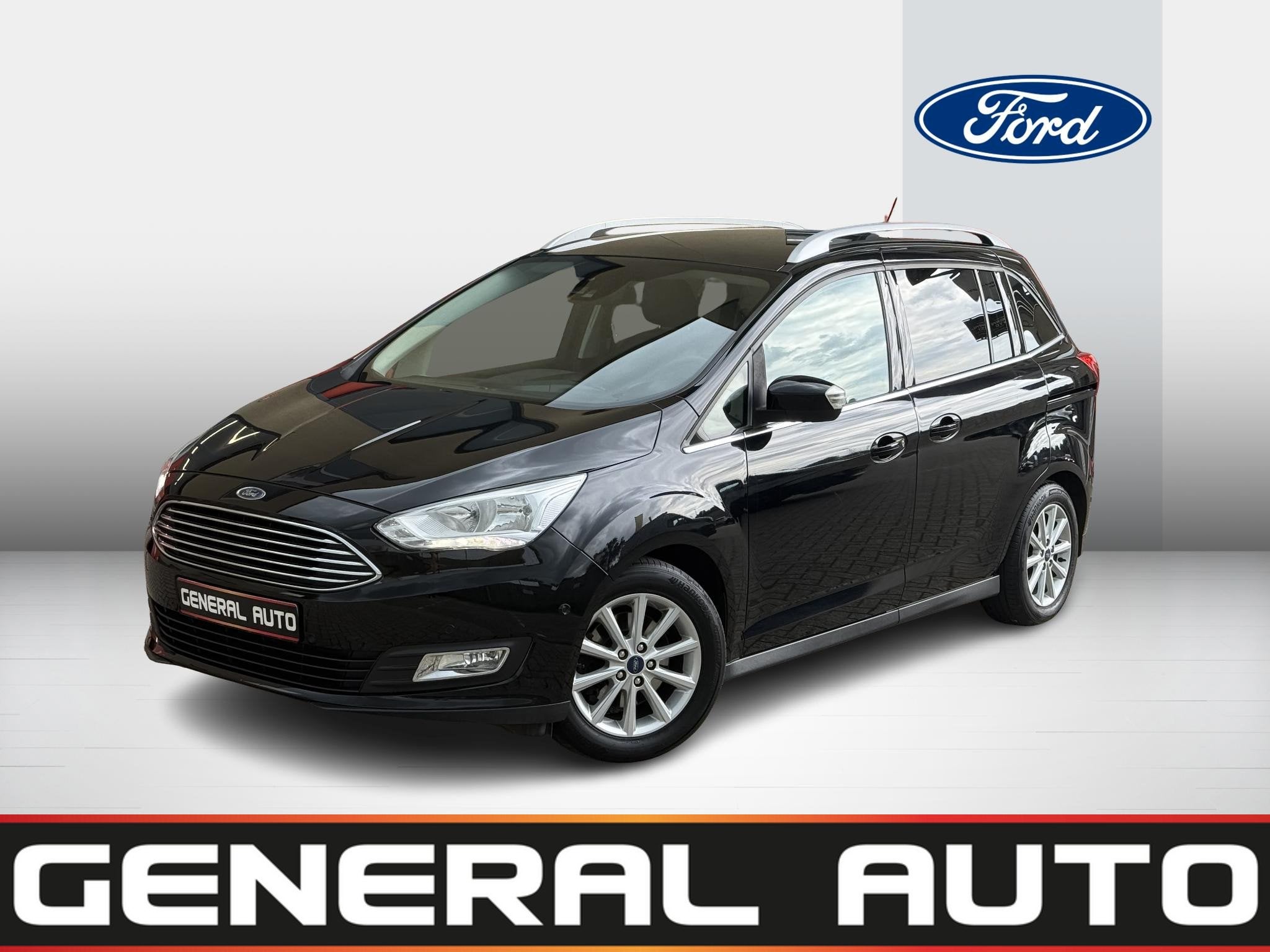 Ford Grand C-Max 1.0 Titanium 7p. Navigatie, CarPlay, Auto's, Voorwielaandrijving, Gebruikt, Euro 6, 7 stoelen
