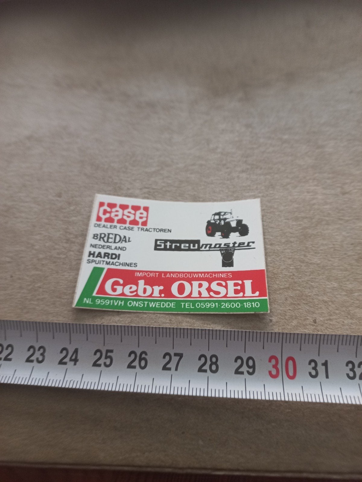 Vintage Case IH Dealer Sticker - Gebr. Orsel, Ophalen of Verzenden