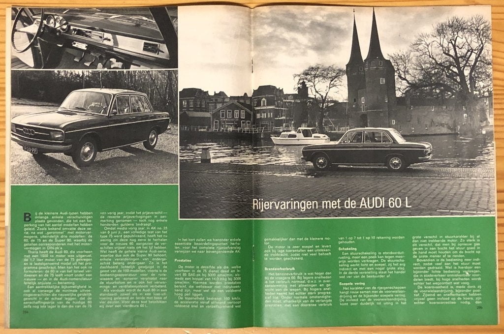 Audi 60 en Super 90 ( F103 ) testen in Autokampioen, Gelezen, Ophalen of Verzenden, Autokampioen, Audi