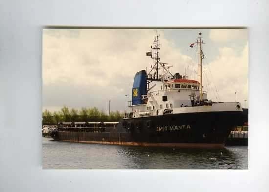 scheepvaart-foto-smit manta 2x., Verzamelen, Ophalen of Verzenden, Zo goed als nieuw, Motorboot, Boek of Tijdschrift