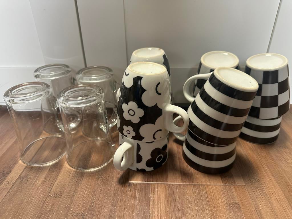 Koffiekopjes, theeglazen en bekers, Ophalen, Overige stijlen, Kop(pen) en/of Schotel(s), Glas