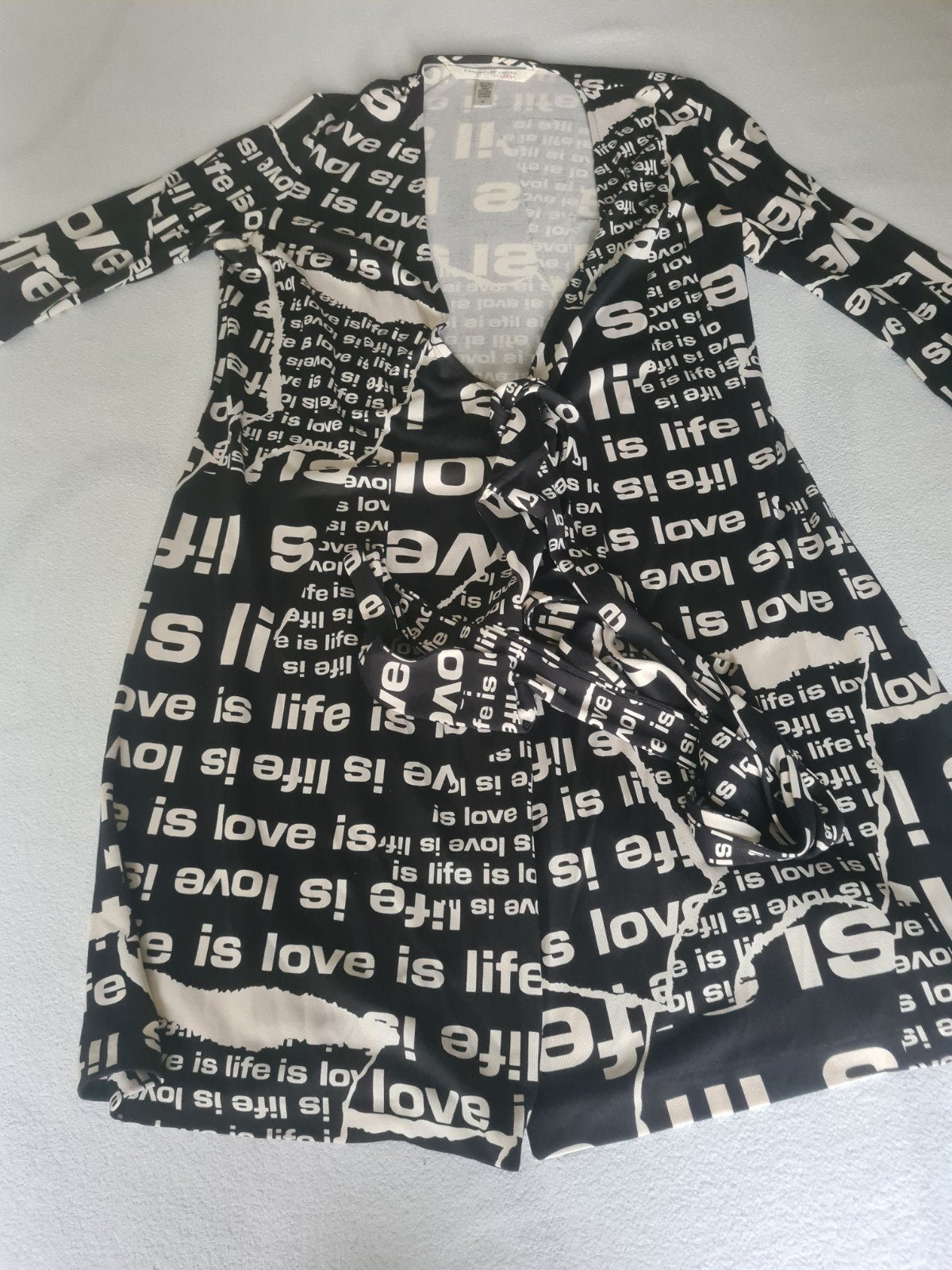 Diane von Furstenberg Vintage Zijden Wikkeljurk, Kleding | Dames, Maat 38/40 (M), Zwart, Ophalen of Verzenden, Zo goed als nieuw