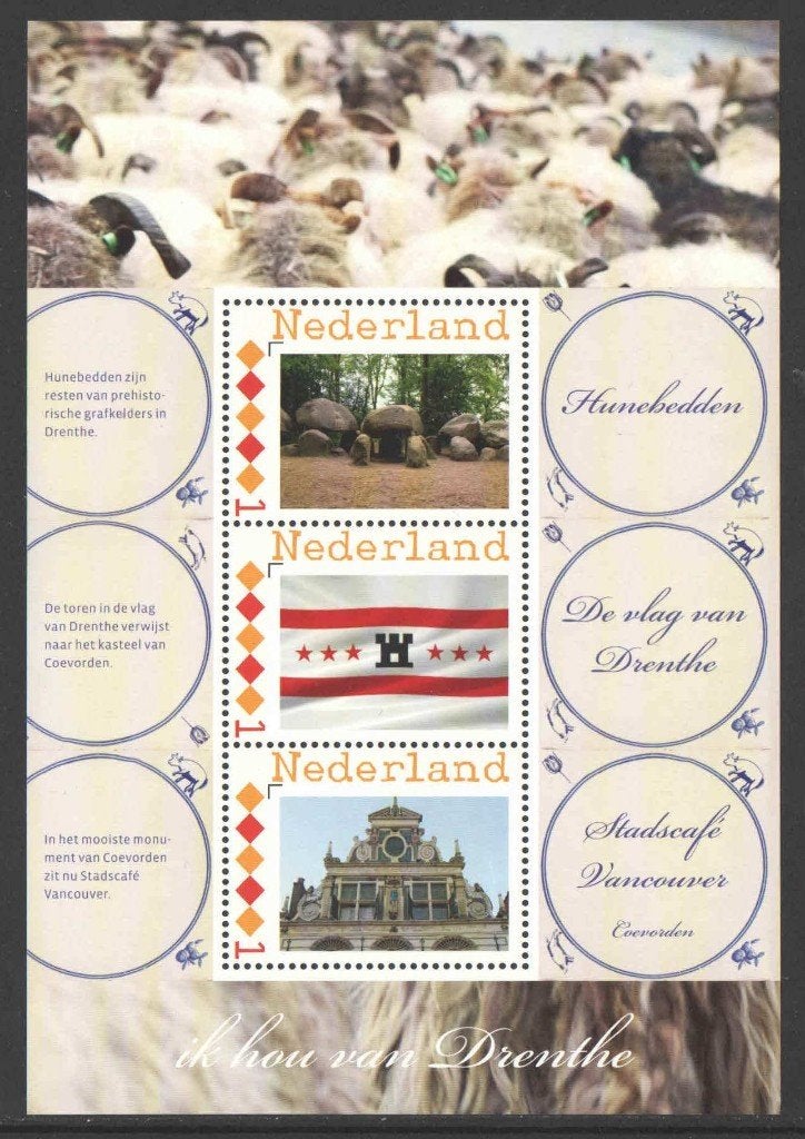 Postzegels Ik houd van Nederland: Drenthe, Postzegels en Munten, Ophalen of Verzenden, Na 1940, Postfris