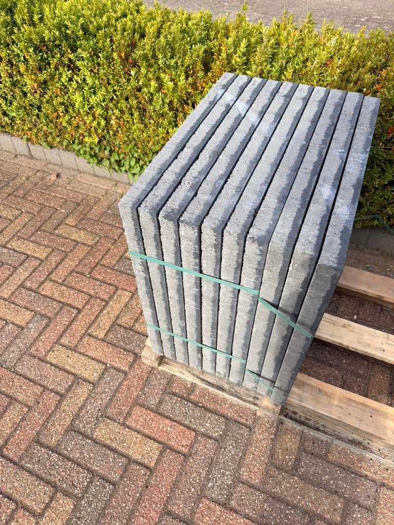 60x60 terrastegel Basaltino antraciet 4cm, Tuin en Terras, Tegels en Klinkers, Ophalen, Zo goed als nieuw, Beton, Terrastegels