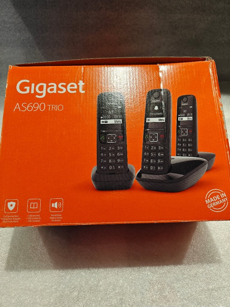 Gigaset AS690 Trio, Telecommunicatie, Vaste telefoons | Handsets en Draadloos, Ophalen of Verzenden, Nieuw, 3 handsets, Stralingsarm
