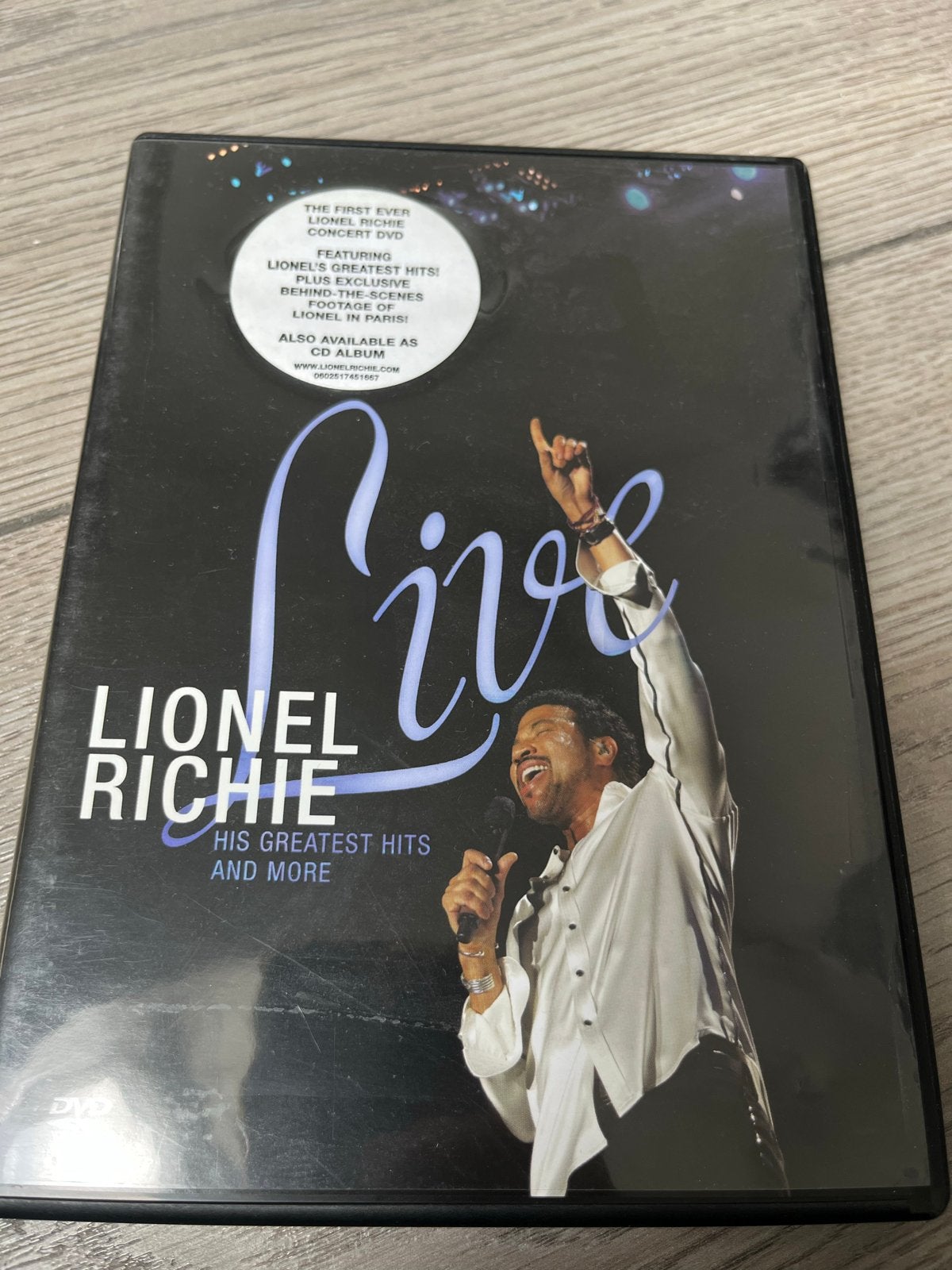 Lionel Richie - Live: His Greatest Hits And More DVD, Alle leeftijden, Ophalen of Verzenden, Concert, Gebruikt