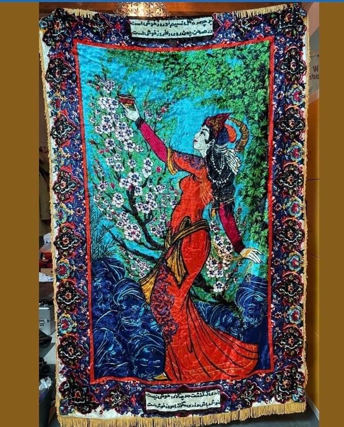 Fluweel decoratief wandkleed 135 x 210 cm, Ophalen