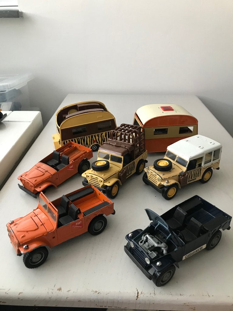 Barlux Fiat Campagnolo en Roller Raphael 201 caravan 1:25, Ophalen of Verzenden, Gebruikt, Auto, Overige merken