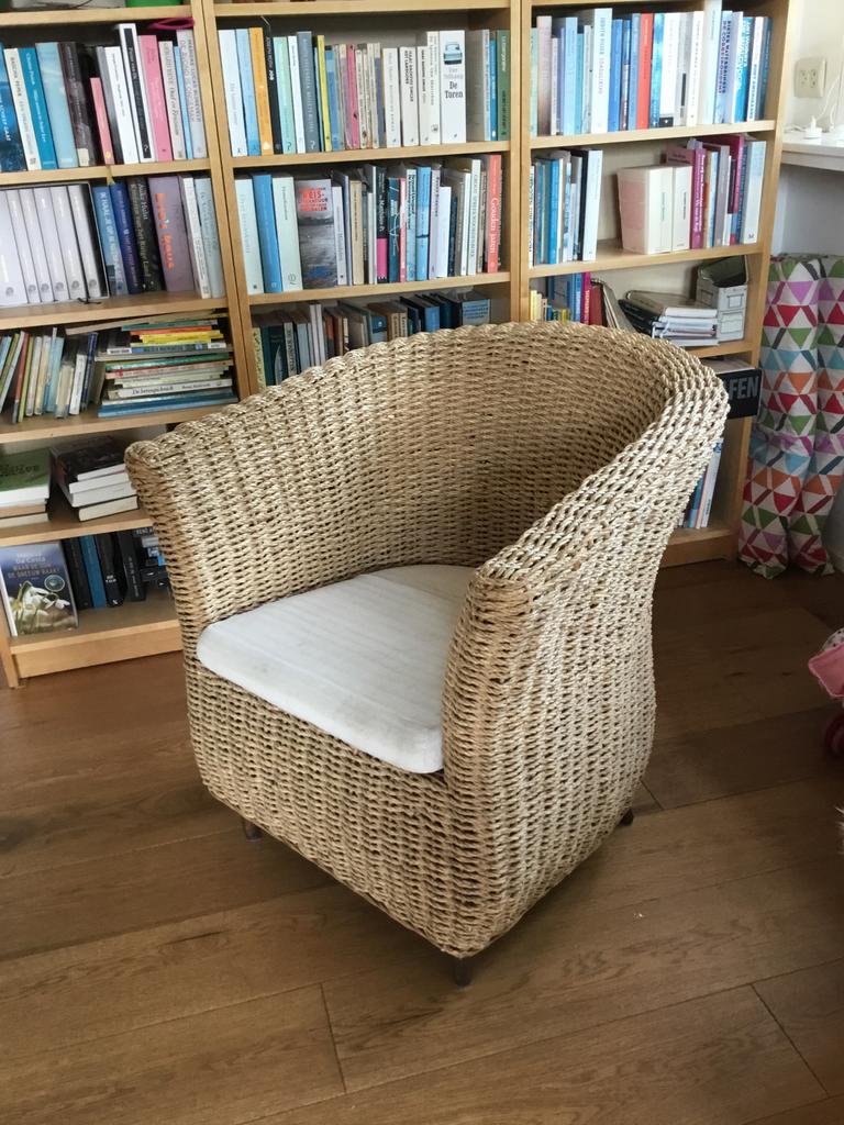Leuk rieten stoeltje, Ophalen, Gebruikt, Overige kleuren, Riet of Rotan