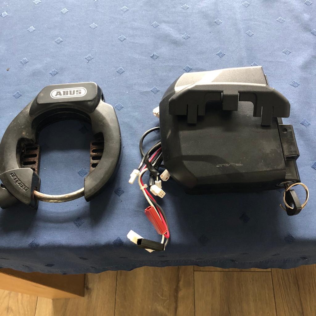 Accu slede Gazelle Panasonic met slot, Ophalen of Verzenden, Gebruikt