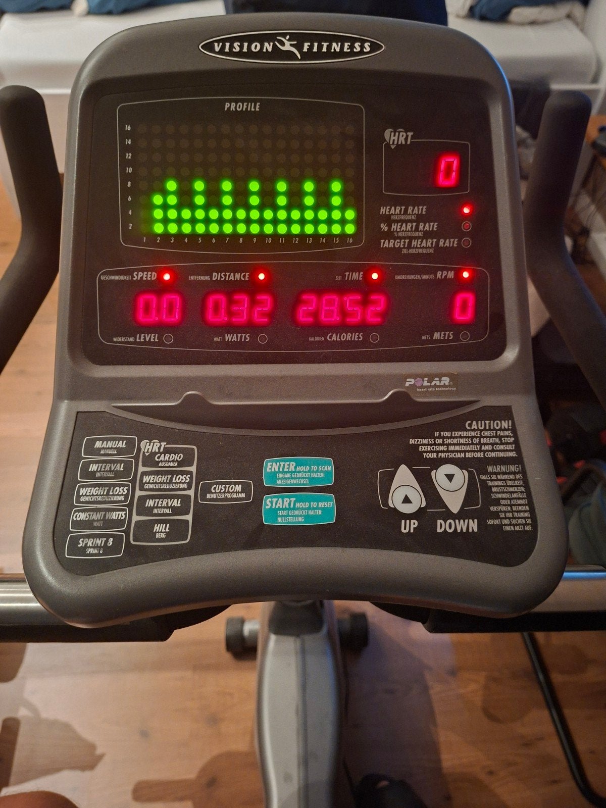 Vision Fitness E3200HRT Hometrainer – Topmodel met Gelzadel, Ophalen, Zo goed als nieuw, Hometrainer