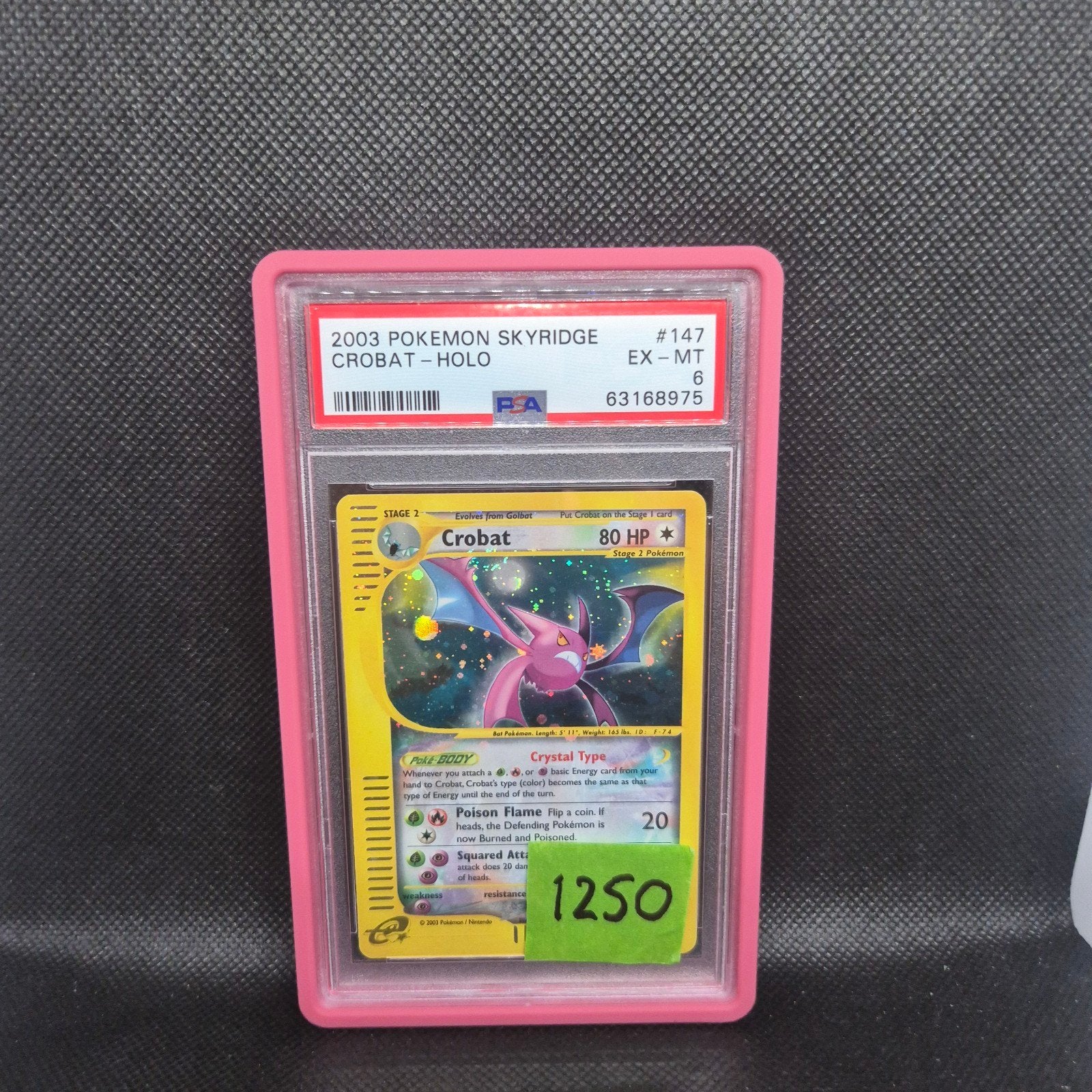 Crobat Holo Skyridge PSA 6, Ophalen of Verzenden, Zo goed als nieuw