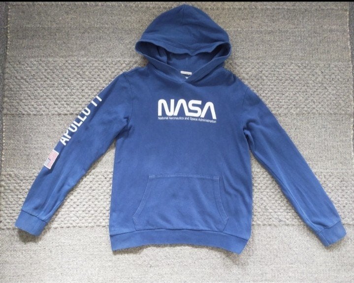 Stoere blauwe NASA hoodie maat 170/176 van America Today, Kinderen en Baby's, Kinderkleding | Maat 170, Zo goed als nieuw, Jongen