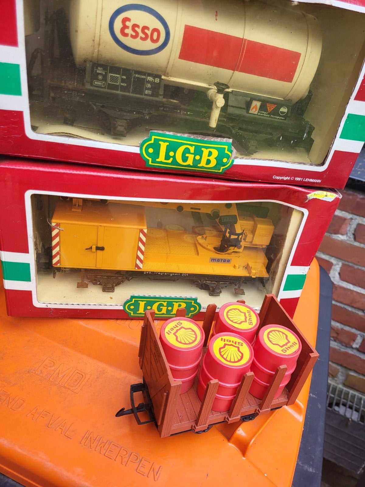 Partij LGB wagons: 4001, 4040, 4042, 4045, Ophalen of Verzenden, Gebruikt, Wagon, LGB