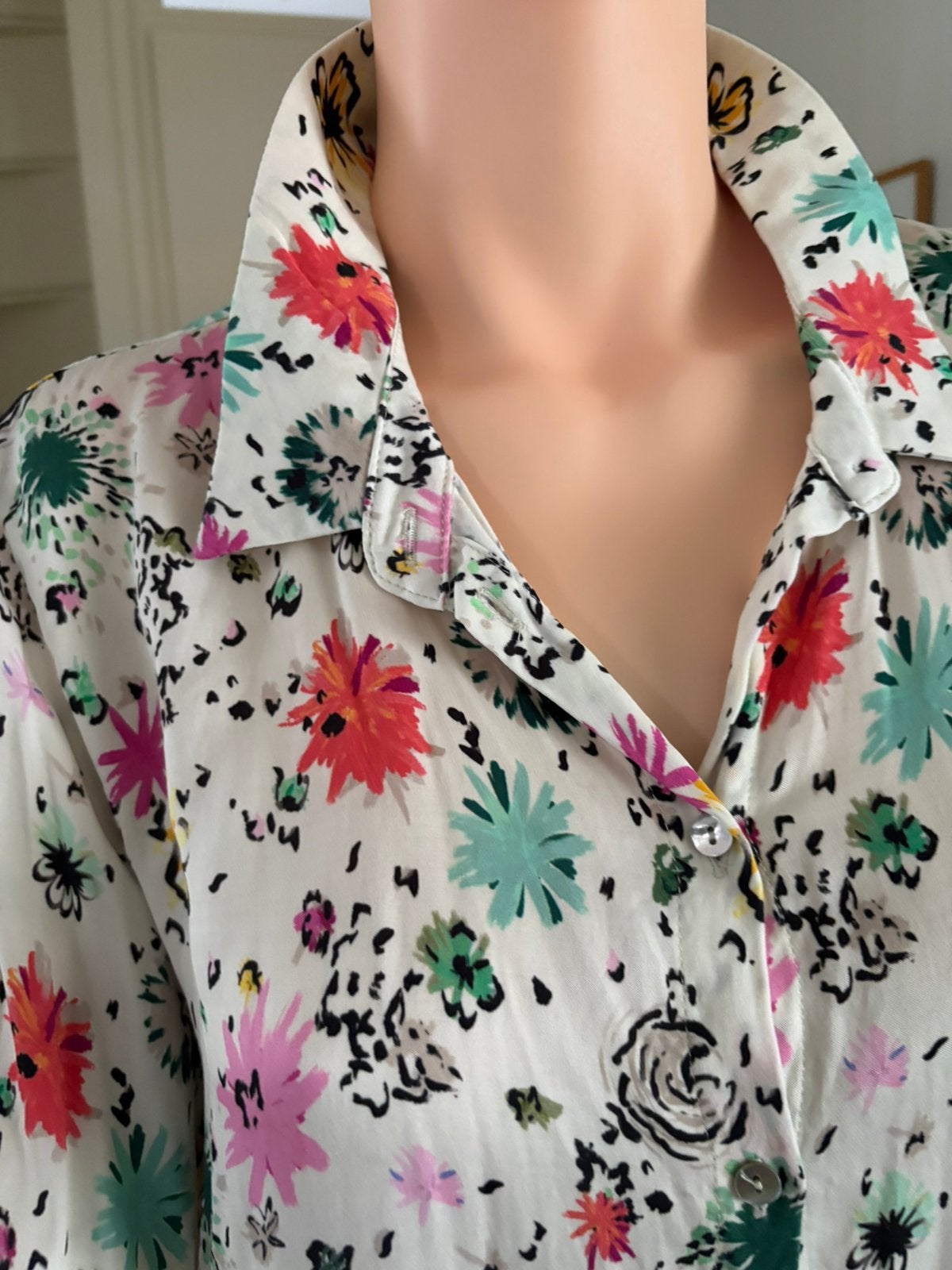 POM Amsterdam blouse lange mouw mt.M, Kleding | Dames, Blouses en Tunieken, Ophalen of Verzenden, Zo goed als nieuw, Maat 42/44 (L)