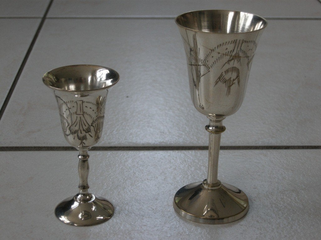 Kelk, Kelkje, ceremonie, inauguratie, wijnglas verzilverd, Ophalen, Gebruikt, Overige typen