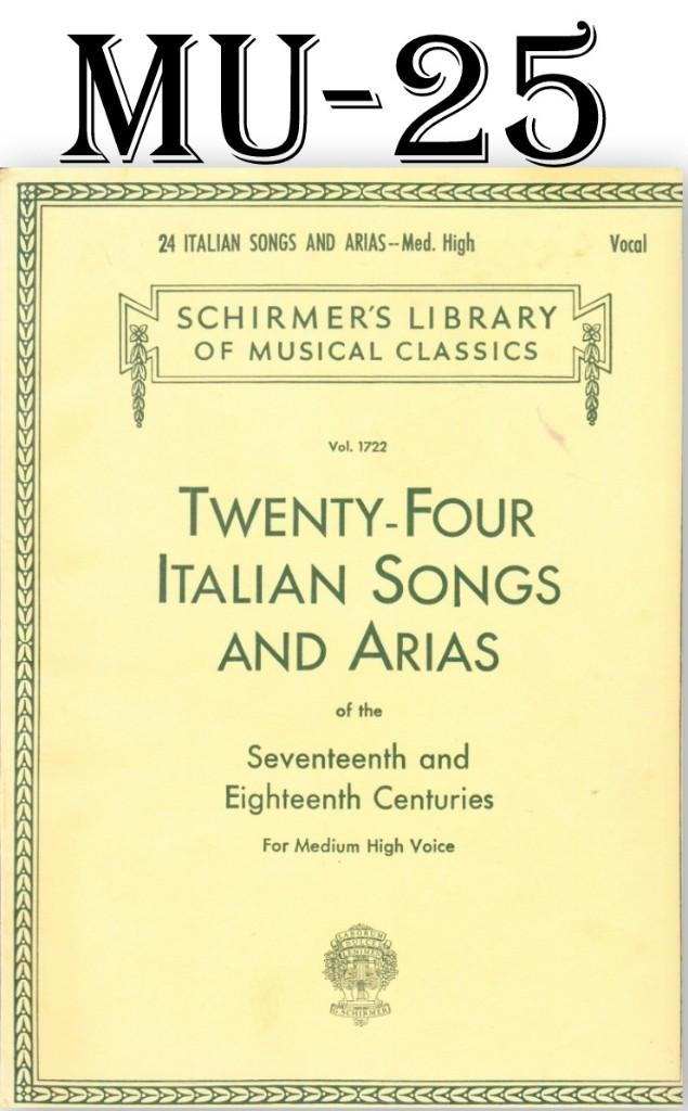 MU-25 Bladmuziek Twenty Four Itlian Songs and Arias  ), Muziek en Instrumenten, Bladmuziek, Gebruikt, Klassiek, Ophalen of Verzenden