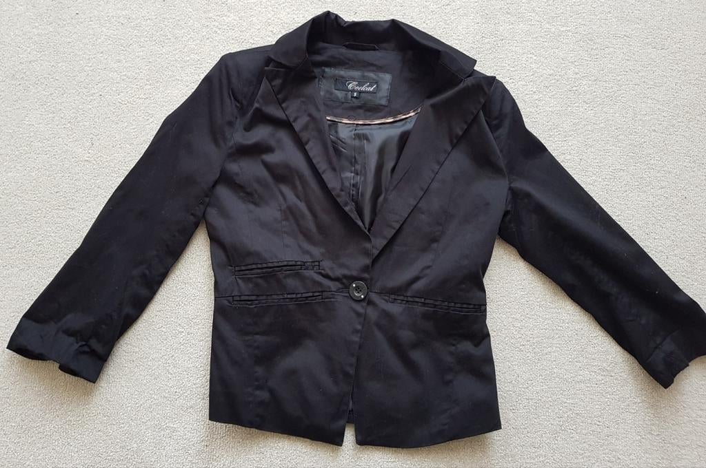 Zwart colbert jack maat s cool cat jasje blazer dames jas, Verzenden, Zwart, Zo goed als nieuw, Coolcat