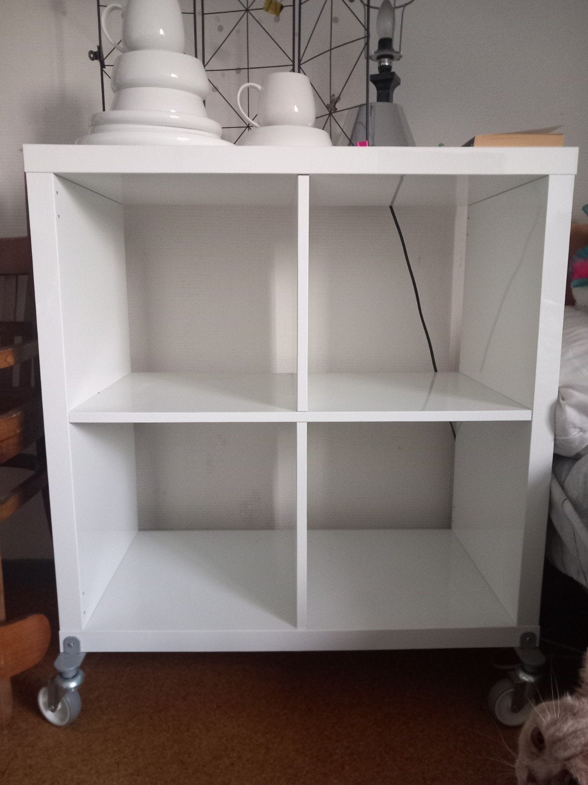 IKEA KALLAX Open kast - wit 77x77 cm met wieltjes, Ophalen, Zo goed als nieuw