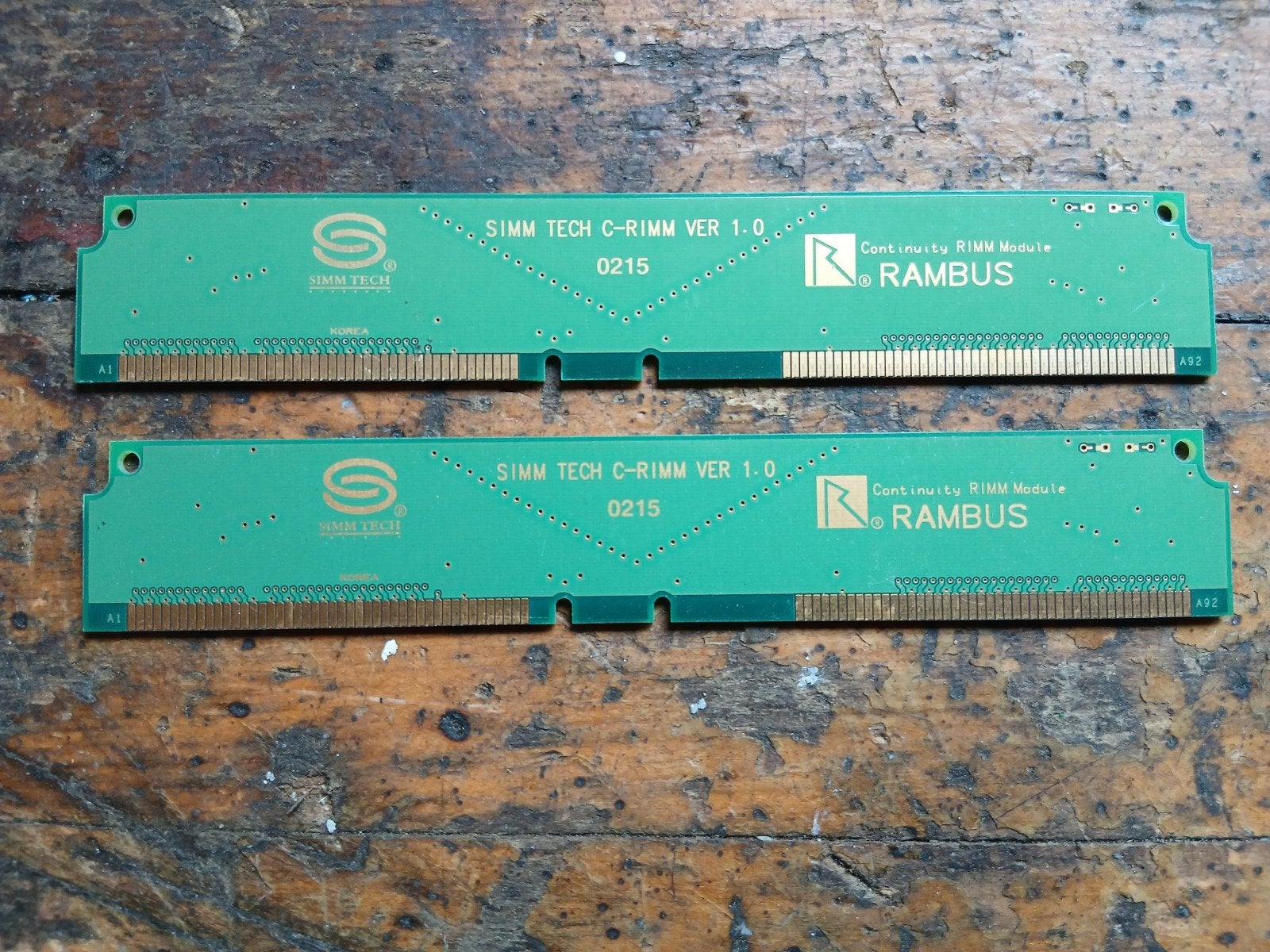 SIMM Tech C-RIMM VER 1.0 RAMBUS Geheugenmodules, Computers en Software, RAM geheugen, Onbekend, Overige soorten, Onbekend, Ophalen of Verzenden