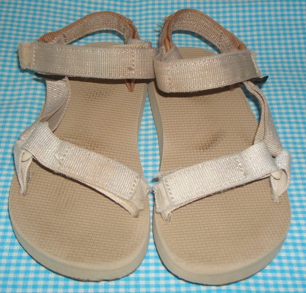 Maat 31 TEVA sandalen (zandkleurig met glitter), Ophalen, Gebruikt, Jongen of Meisje, Schoenen