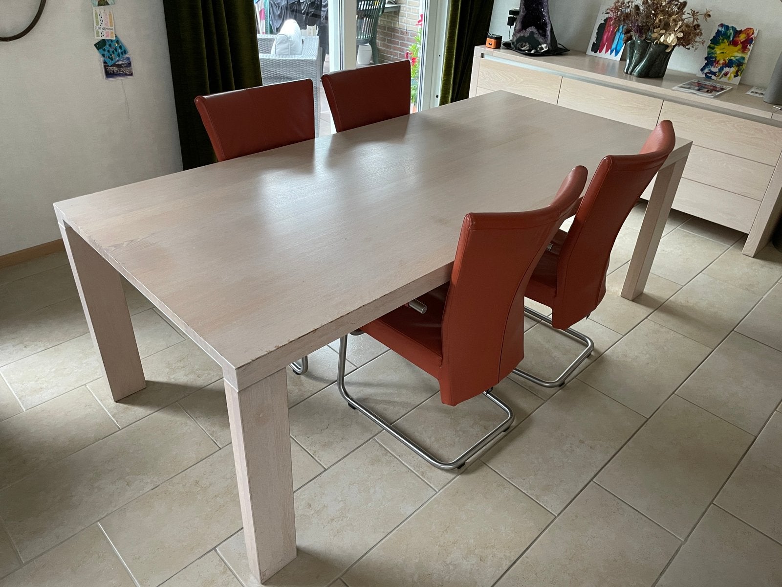Foto 3 van Eiken eetkamertafel