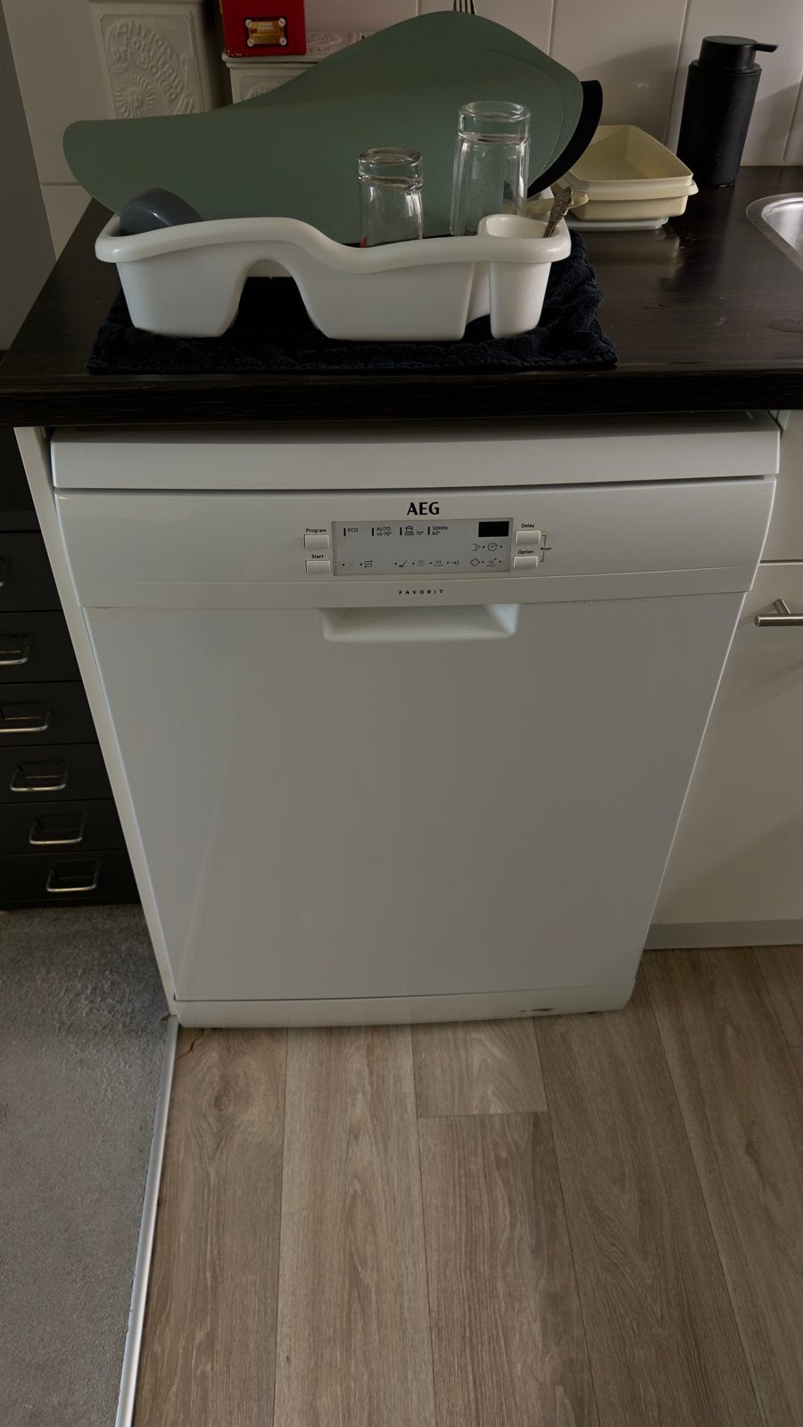 AEG Favorit Vrijstaande Vaatwasser, Ophalen, 60 cm of meer, Eco programma, Zo goed als nieuw
