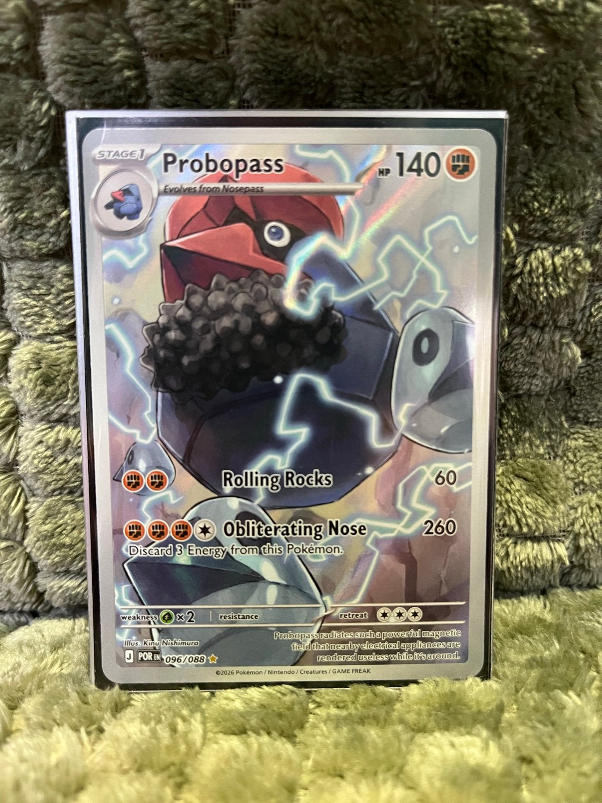 Probopass 096/088 Reverseholo gem mint prijs is incl verzend, Verzenden, Zo goed als nieuw, Losse kaart, Foil