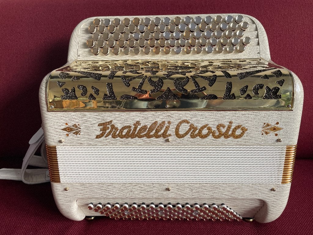 Z.g.a.n. Fratelli Crosio knopaccordeon .96 bas .C-Griff ., Muziek en Instrumenten, Overige merken, Met koffer, Ophalen of Verzenden