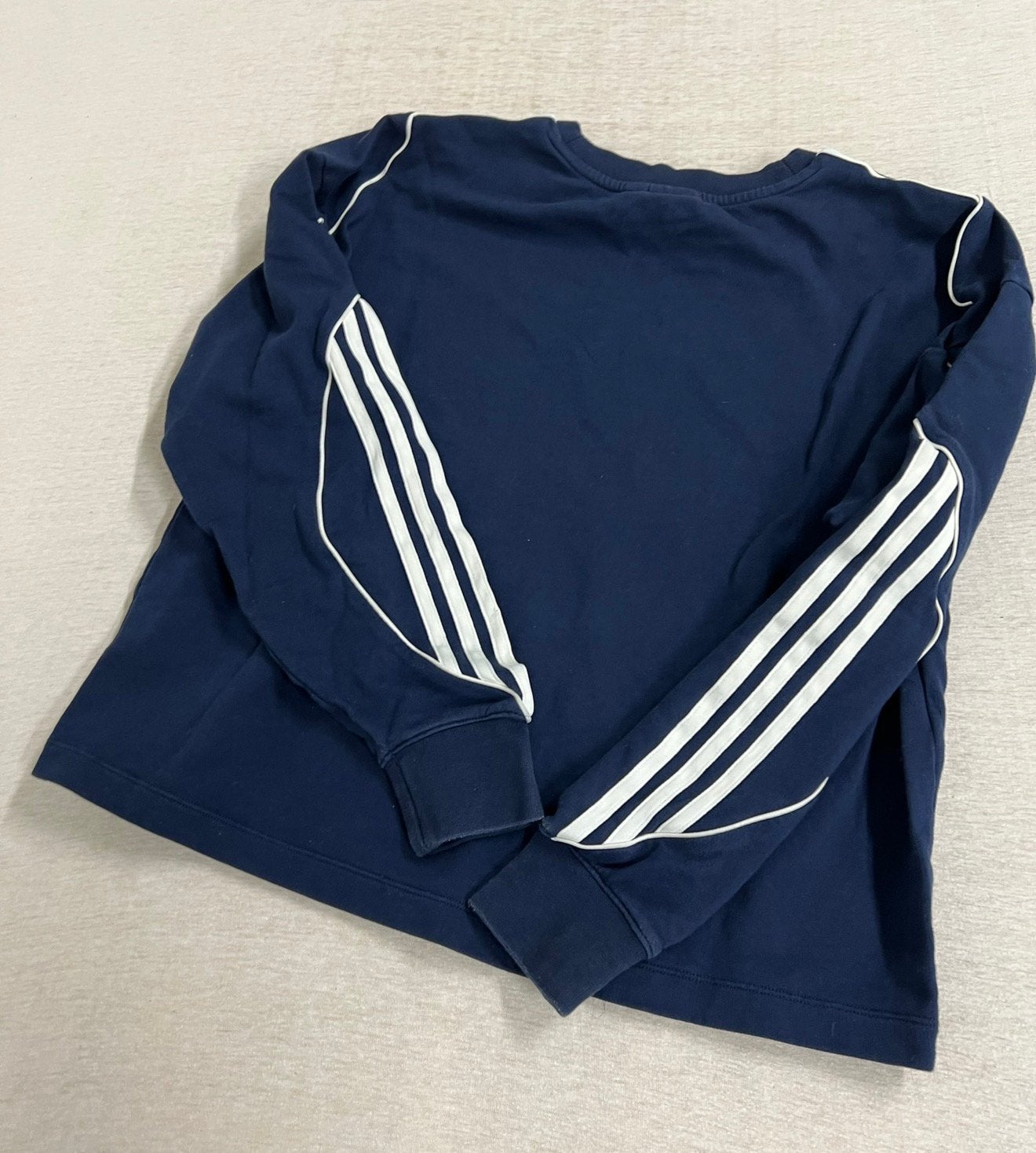 Adidas fm1934 dame dames sweater XS blauw met witte strepen, Blauw, Ophalen of Verzenden, Zo goed als nieuw, H