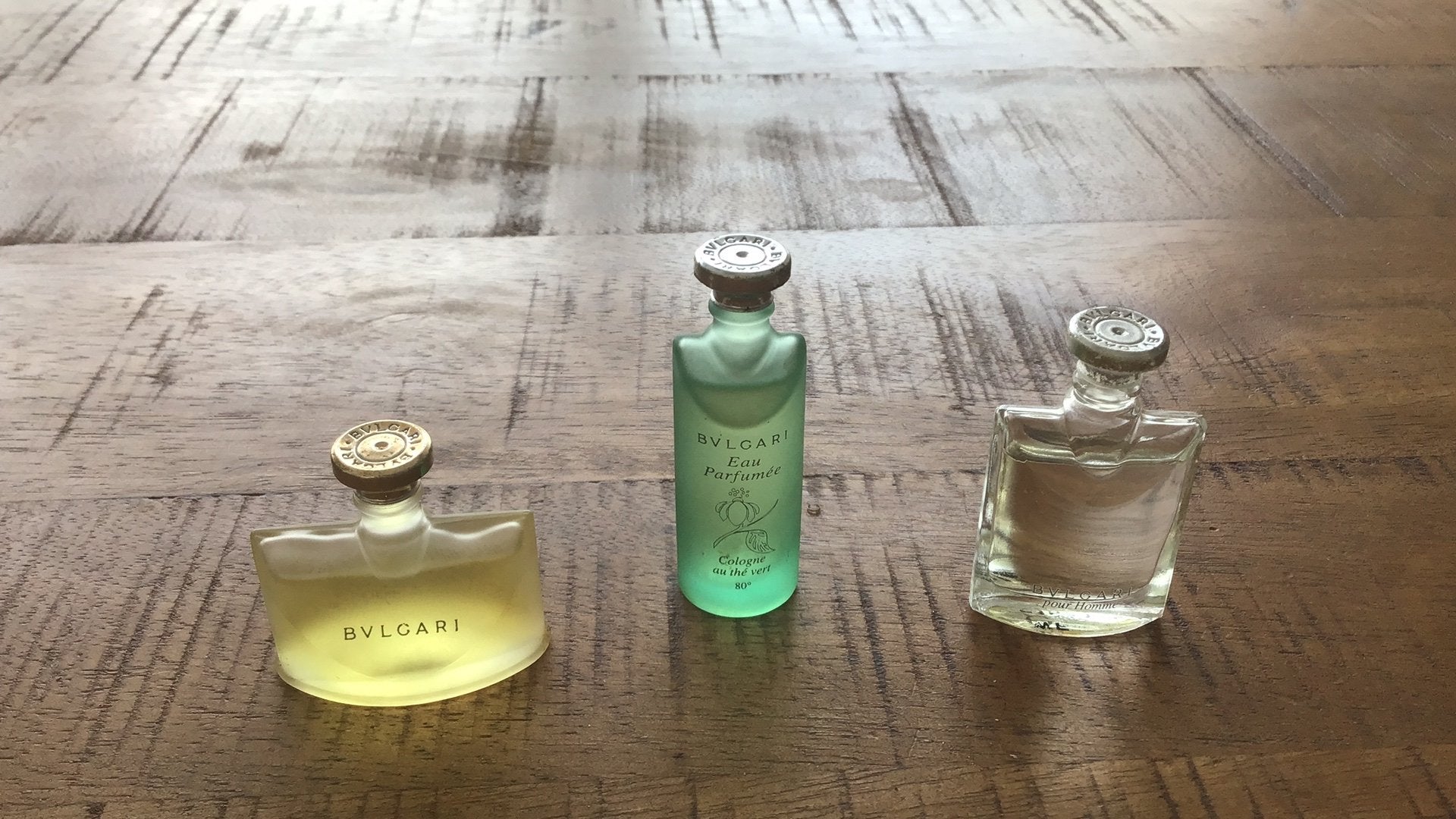 3 BVLGARI miniaturen, Verzamelen, Parfumverzamelingen, Ophalen of Verzenden, Nieuw, Miniatuur, Gevuld