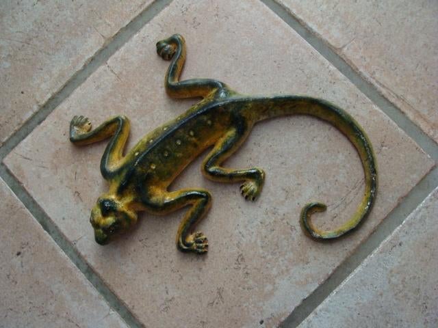 Gekko van Gietijzer, Tuin en Terras, Tuinbeelden, Dierenbeeld, Onbekend, Nieuw, Ophalen of Verzenden