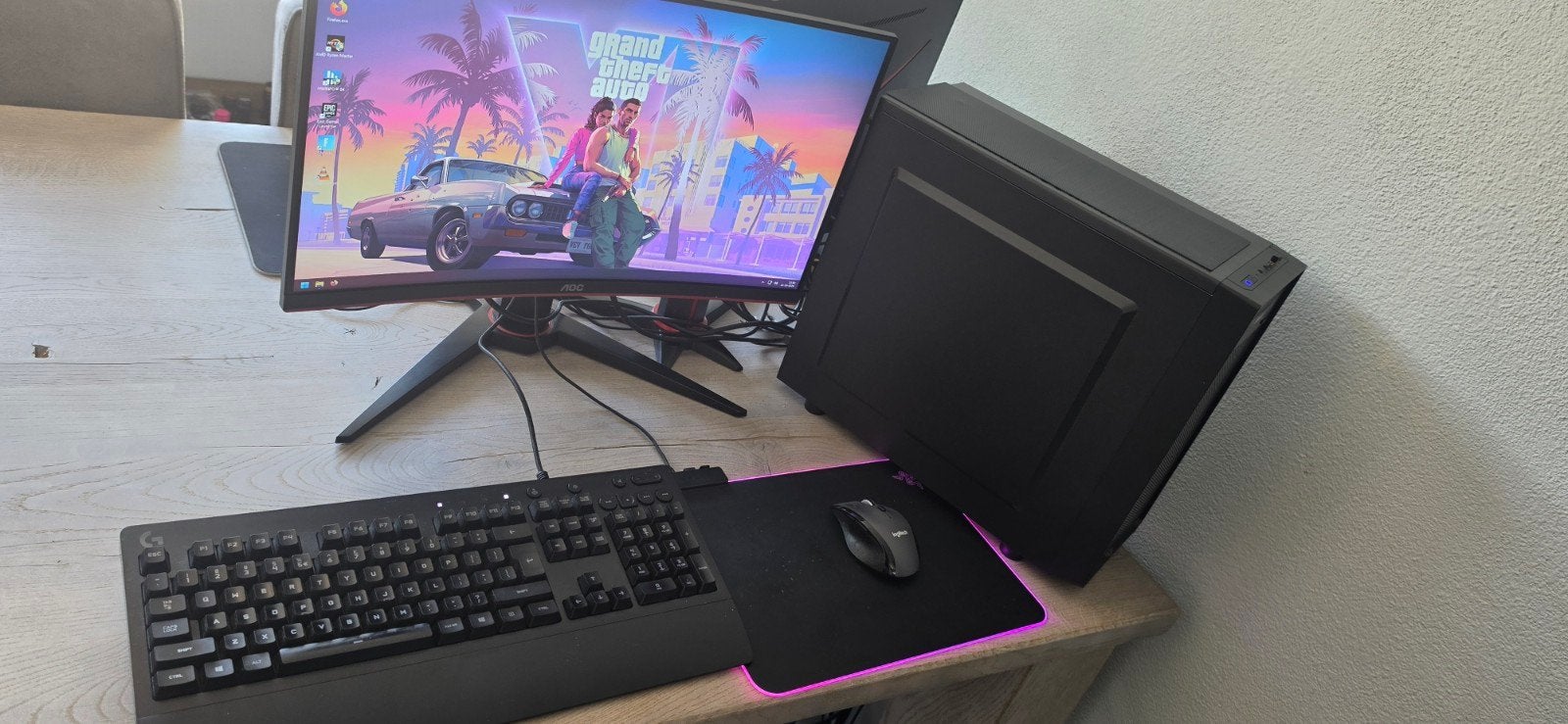 Complete Gaming Setup, Computers en Software, Ophalen, Refurbished, AMD Ryzen 7, Gaming