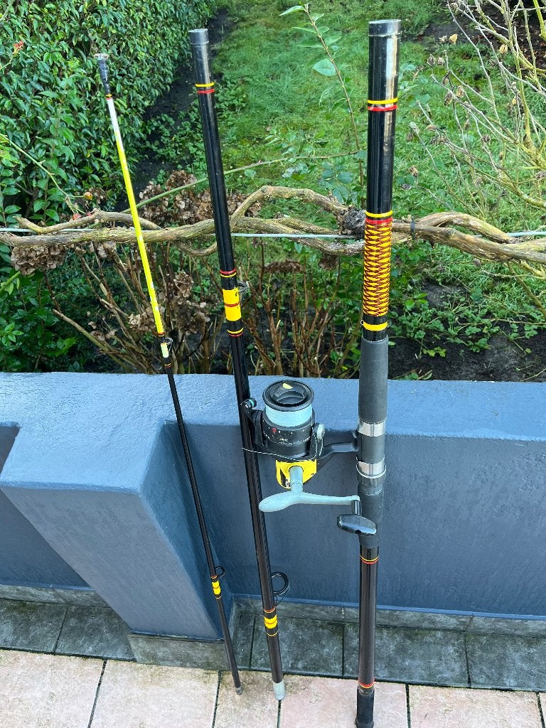 Shakespeare hengel met molen en opbergtas, Watersport en Boten, Hengelsport | Zeevissen, Ophalen of Verzenden, Gebruikt, Complete set