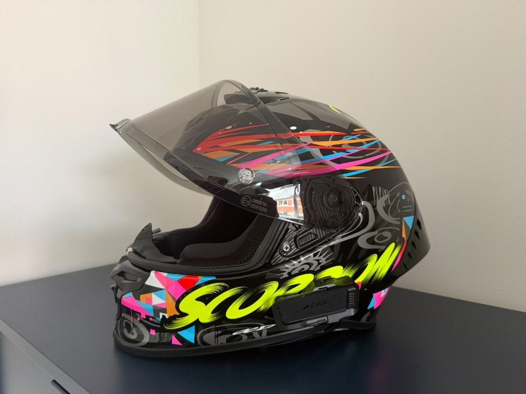 Scorpion Exo-R1 Evo II Air Savage +  Cardo JBL Helmset Nieuw, Integraalhelm, L, Tweedehands, Ophalen