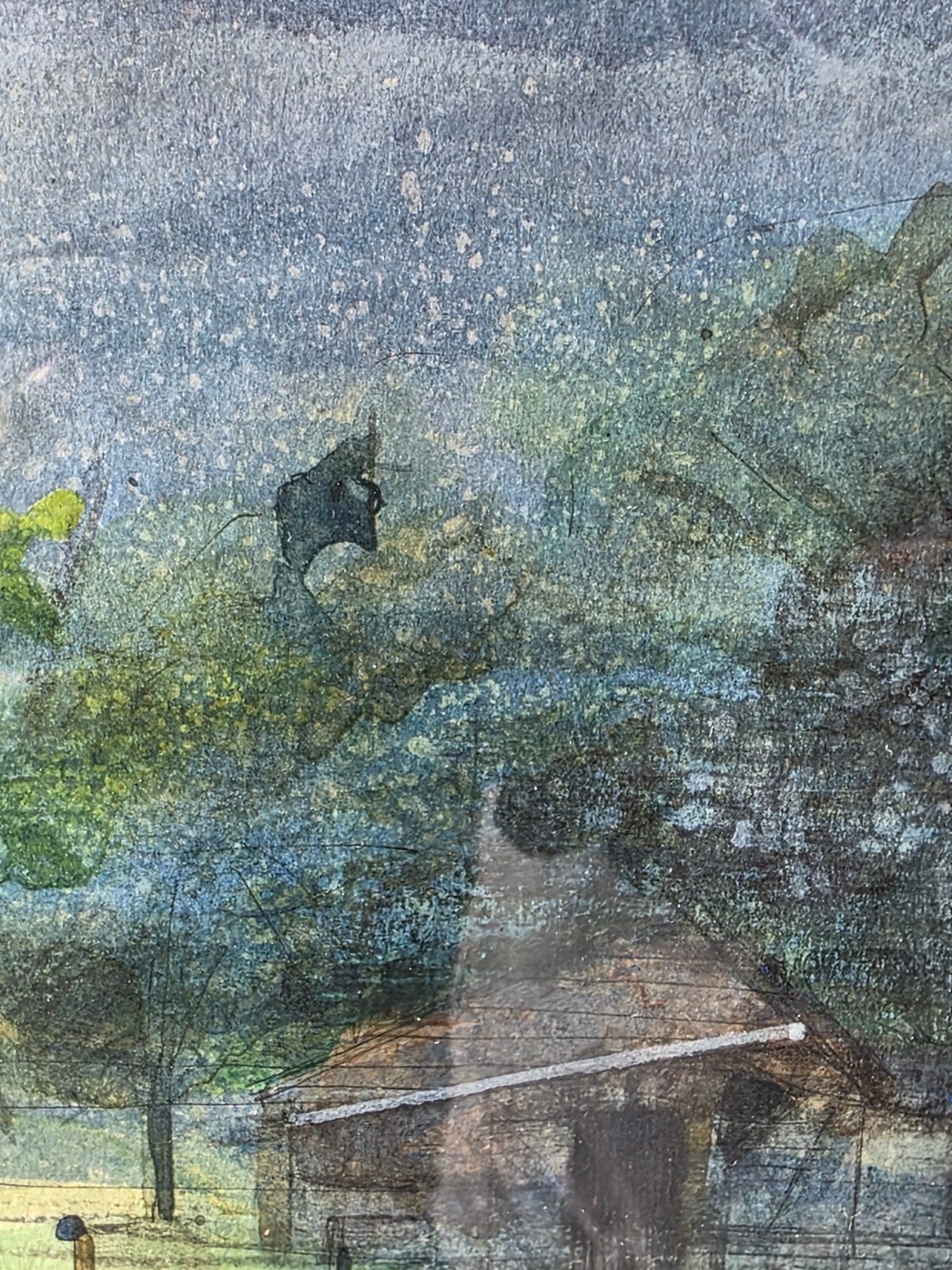 aquarel François lodewijck, Mannelijk, Kip