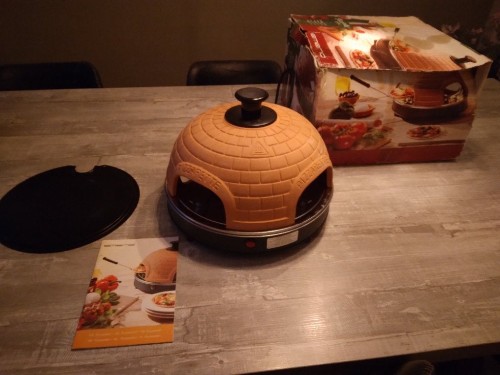 Pizzarette pizzaoven - zo goed als nieuw voor 4 personen, Ophalen, Zo goed als nieuw, Pizzarette