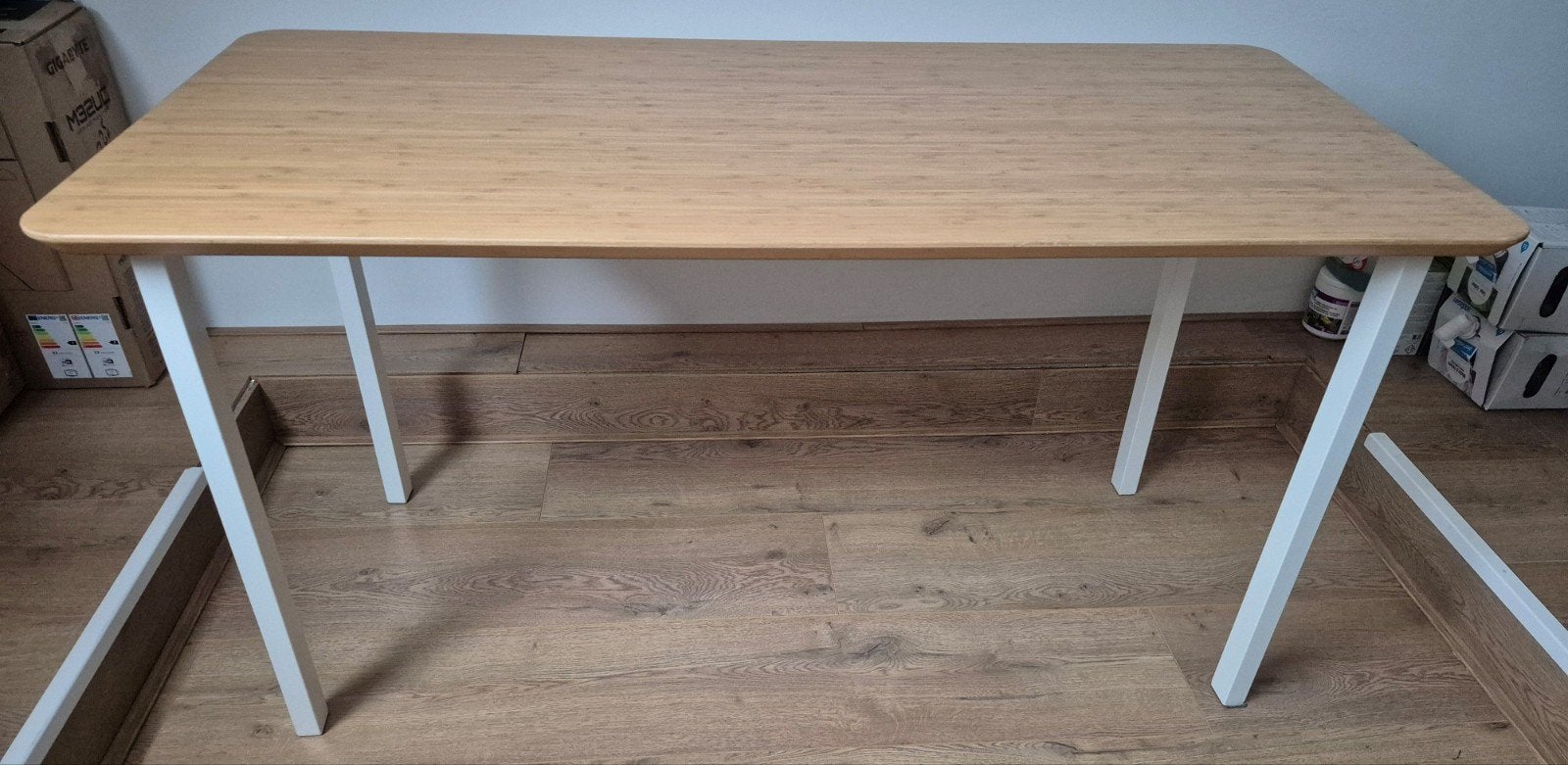Ikea Hilver / Anfallare bamboe tafel of bureau 140x65, Ophalen, 65 cm, Zo goed als nieuw, IKEA