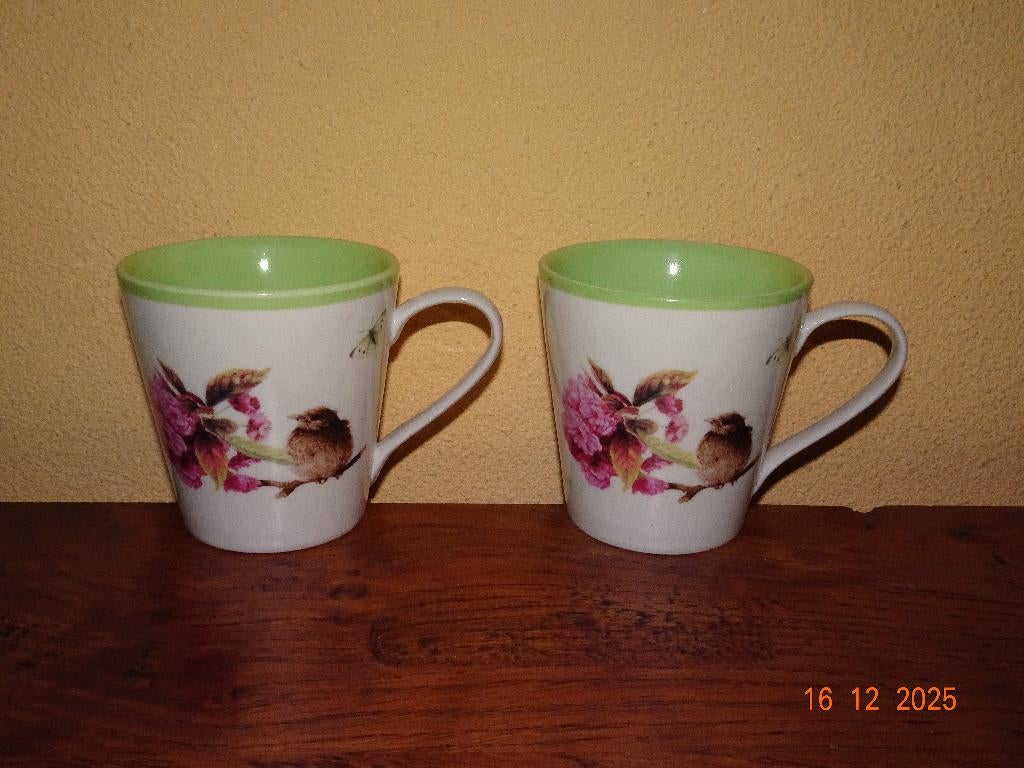 2 Marjolein Bastin 2005 Hallmark Senseo bekers, Nieuw, Ophalen of Verzenden, Overige stijlen, Kop(pen) en/of Schotel(s)
