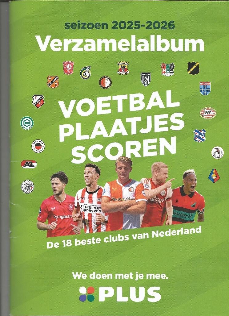 VoetbalVerzamelalbum 2025/2026 van Plus incompl. 2,50 euro, Ophalen of Verzenden, Zo goed als nieuw, Plus, Plaatjesalbum
