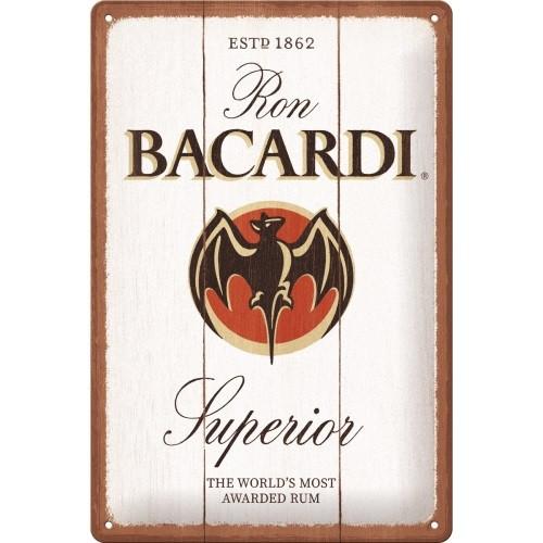 Bacardi Superior relief reclamebord van metaal wandbord deco, Verzamelen, Merken en Reclamevoorwerpen, Nieuw, Reclamebord, Ophalen of Verzenden
