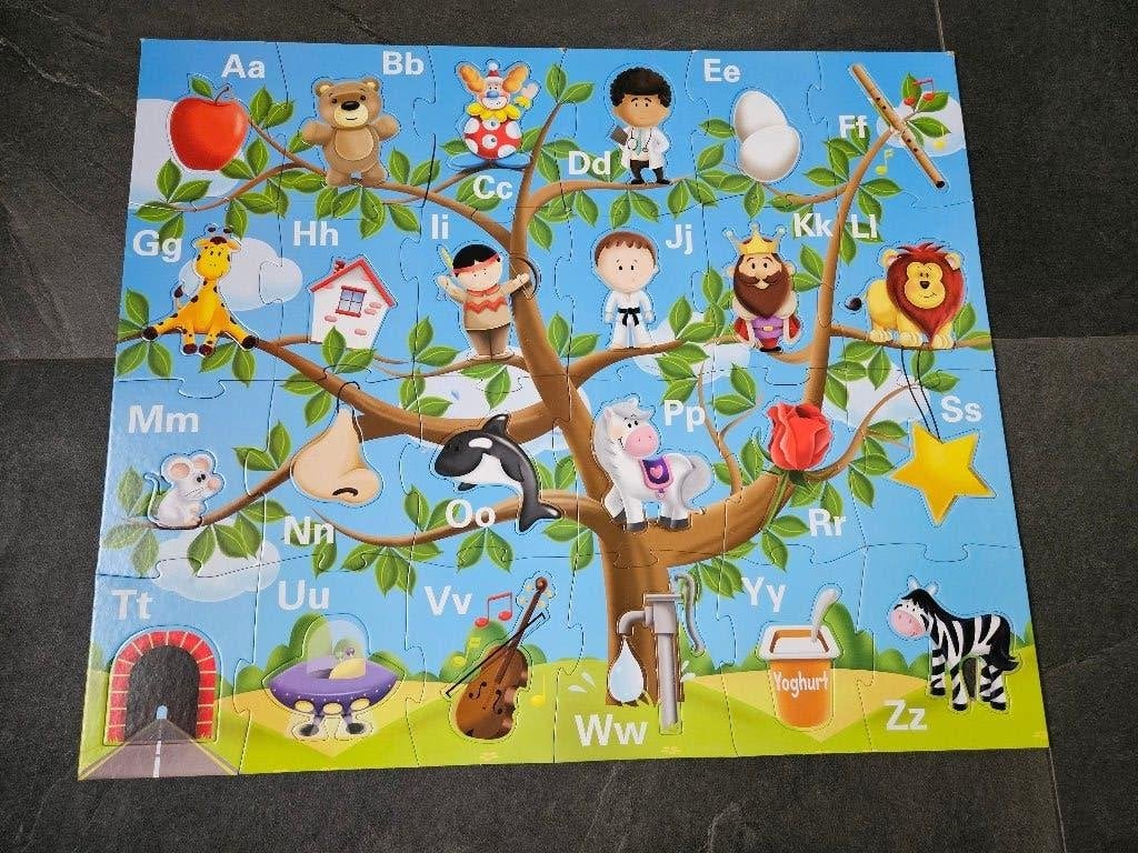 Abc puzzel, Ophalen of Verzenden, Meer dan 50 stukjes, Gebruikt