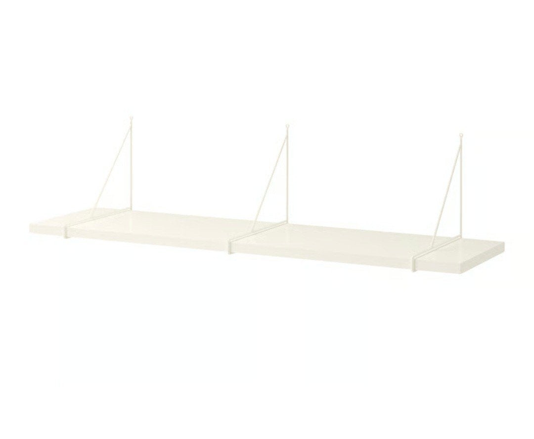 2x IKEA BERGSHULT / PERSHULT wandplank wit, Ophalen, Zo goed als nieuw