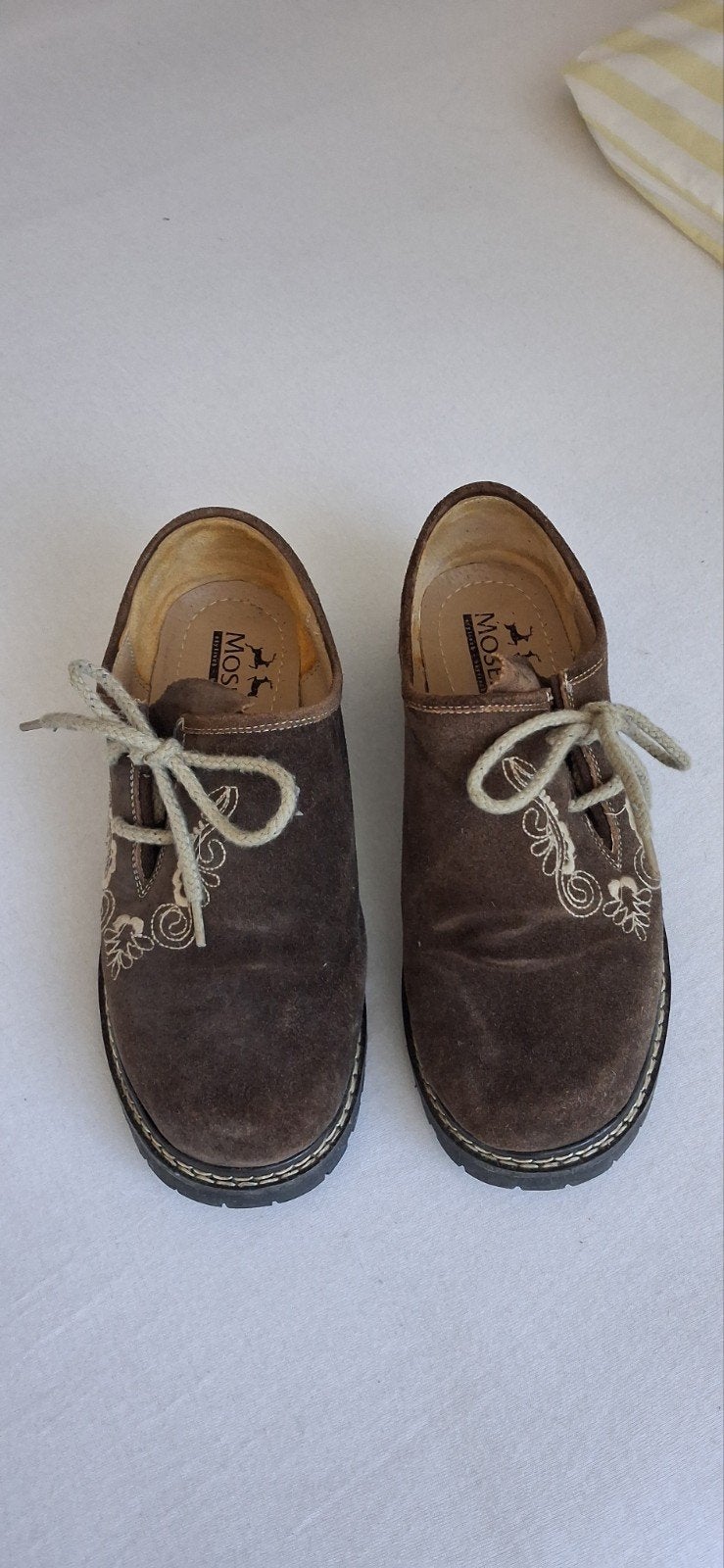 Originele leren Moser haferl schoenen m 42- Bruin, Ophalen, Gedragen, Bruin