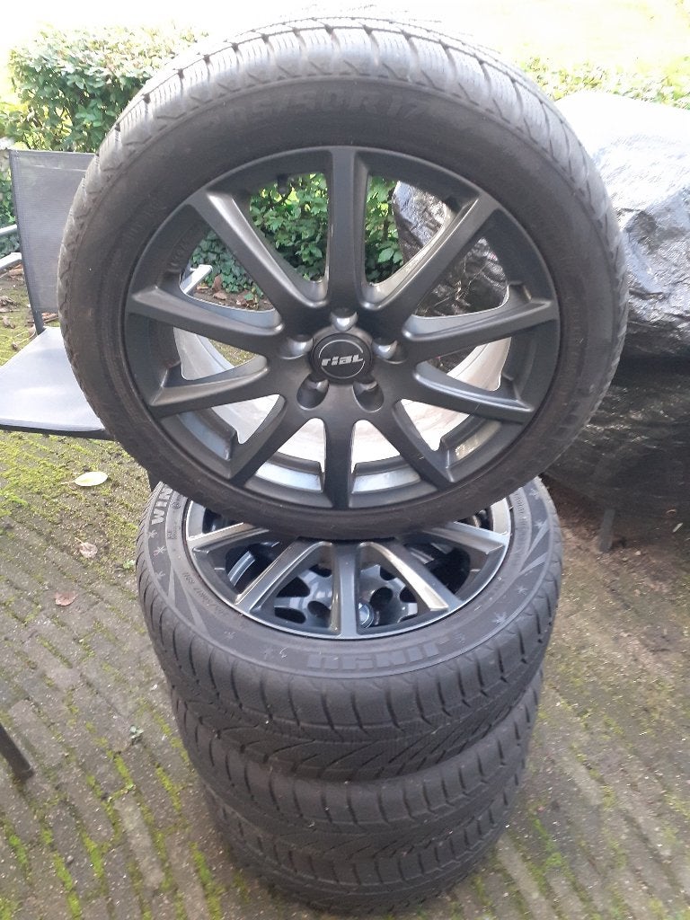 Velgen Rial voor o.a Toyota Celica met nette winterbanden, Auto-onderdelen, Ophalen, Gebruikt, Velg(en), 17 inch